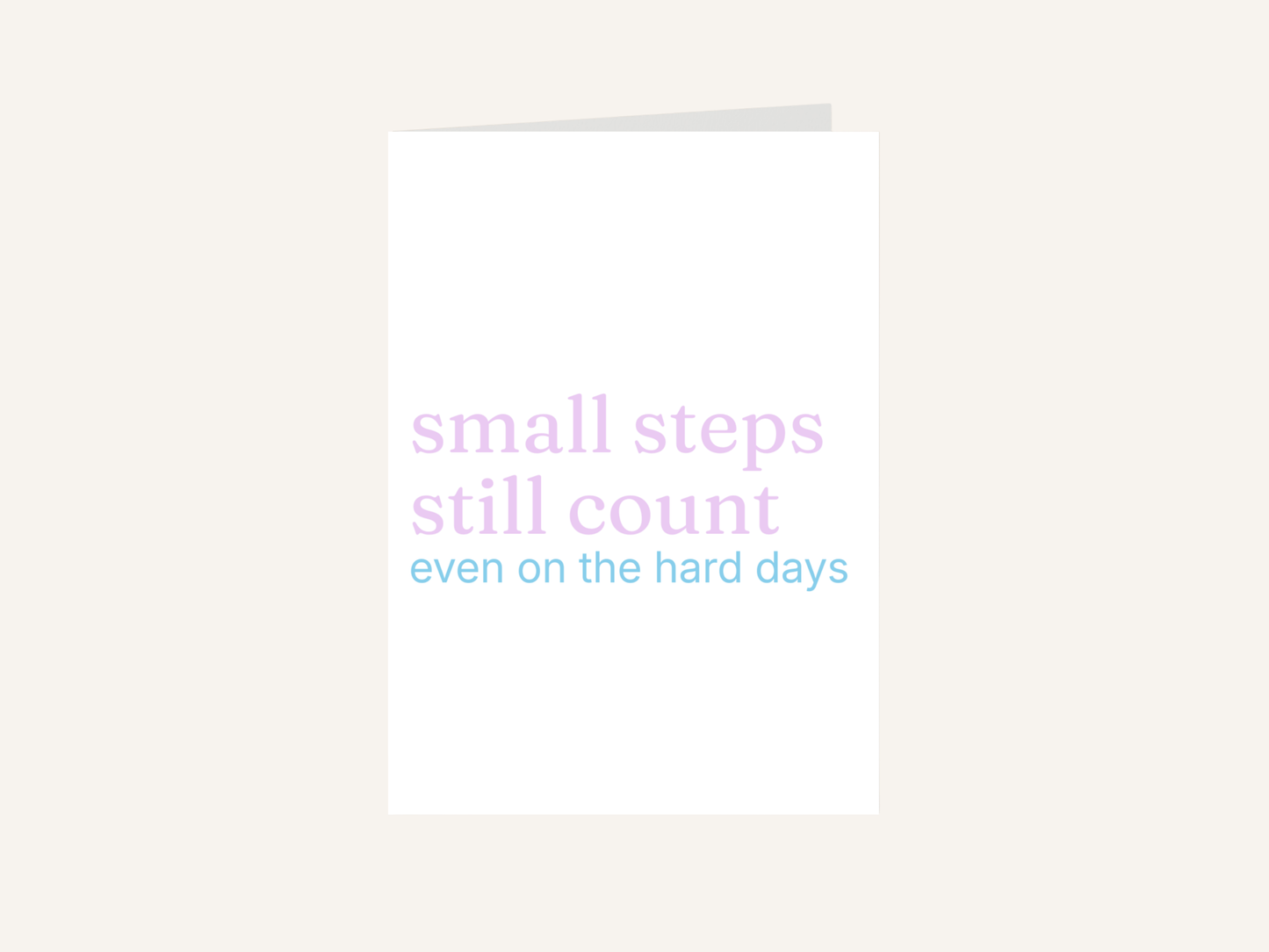 Small Steps Still Count Card